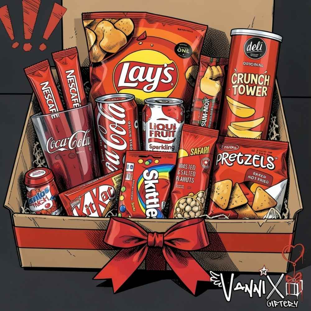 seeing red colour pop snack box vannix giftery animation