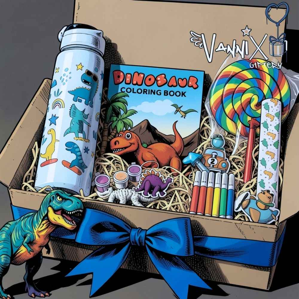 dino doodle dinosaur boys gift box vannix giftery animation