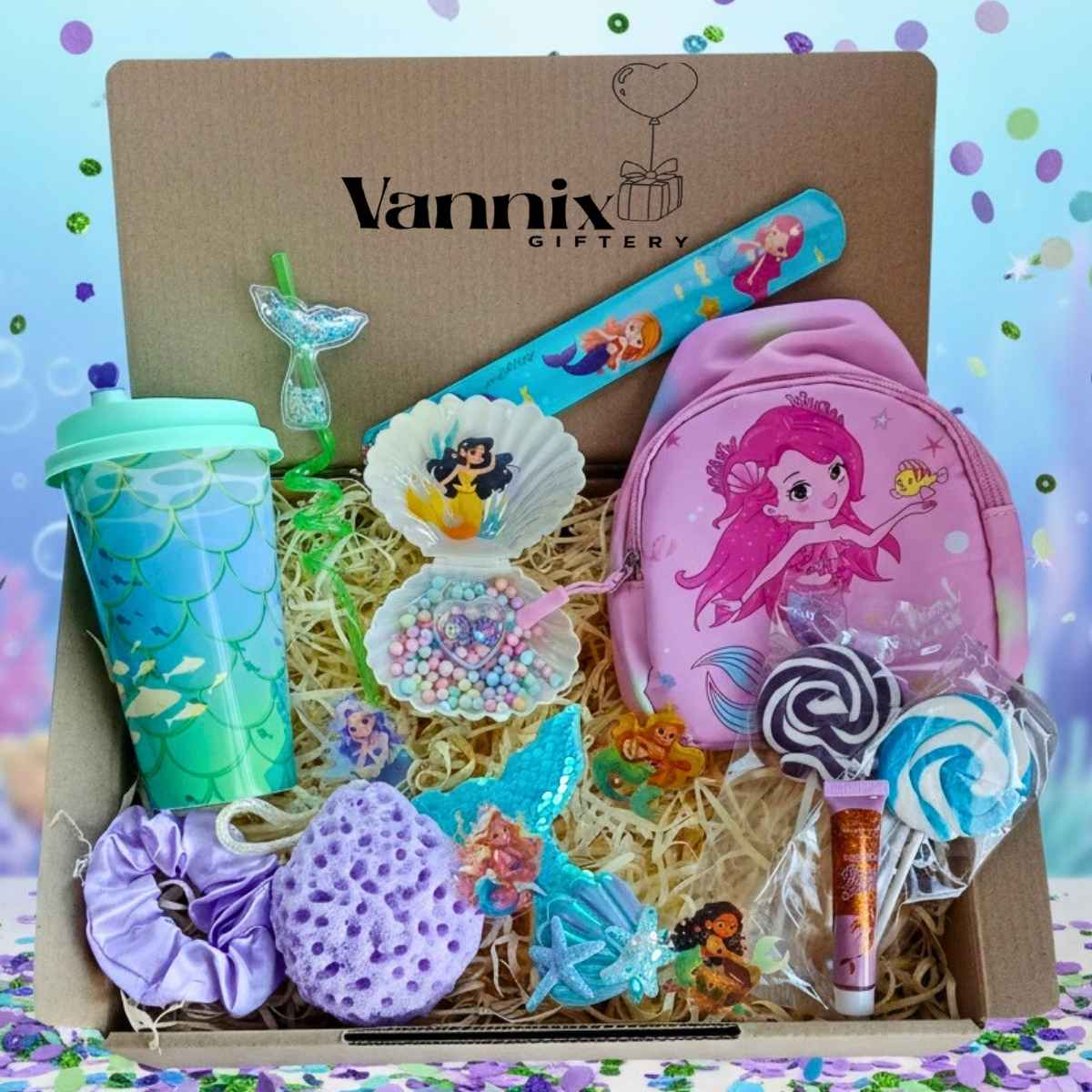 Mermaid Theme Girls Kids Gift Box Vannix Giftery