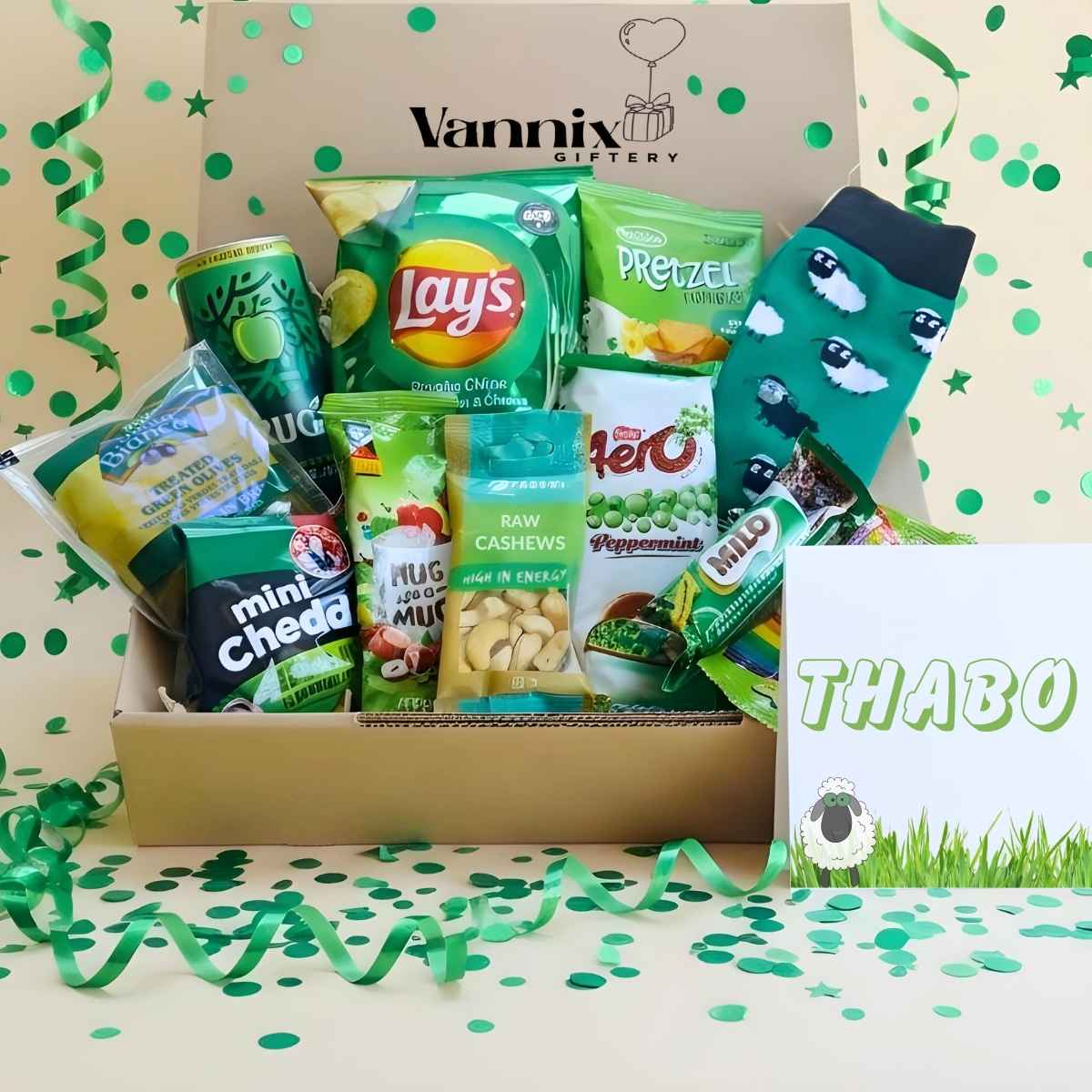 Green Theme Sheep gift Box Vannix Giftery