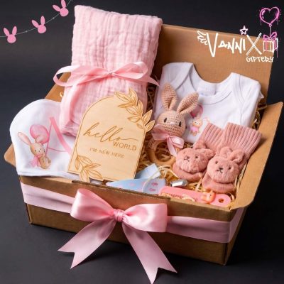 pink baby gift box vannix giftery