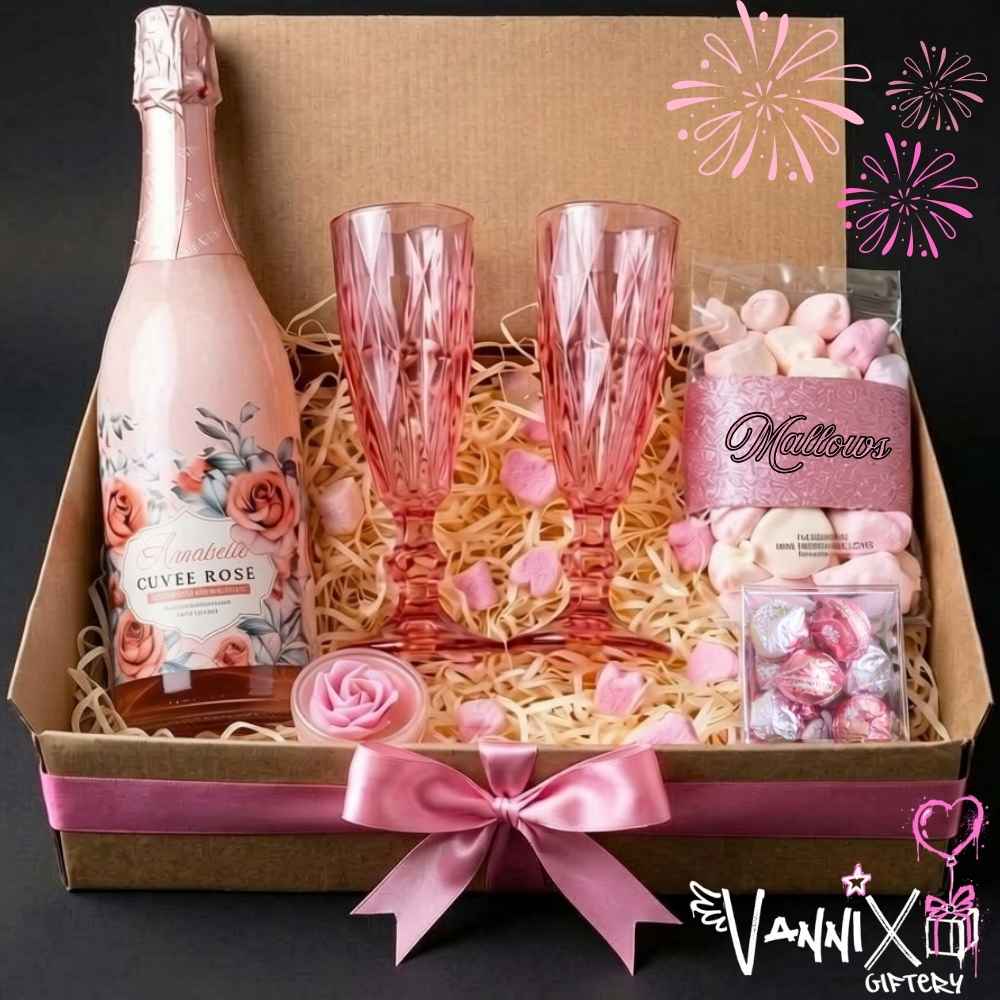 raise a pinky pink celebration gift box vannix giftery