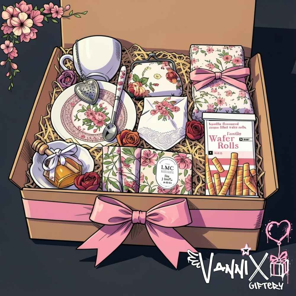 rose to the occassion ladies high tea gift box vannix giftery animation