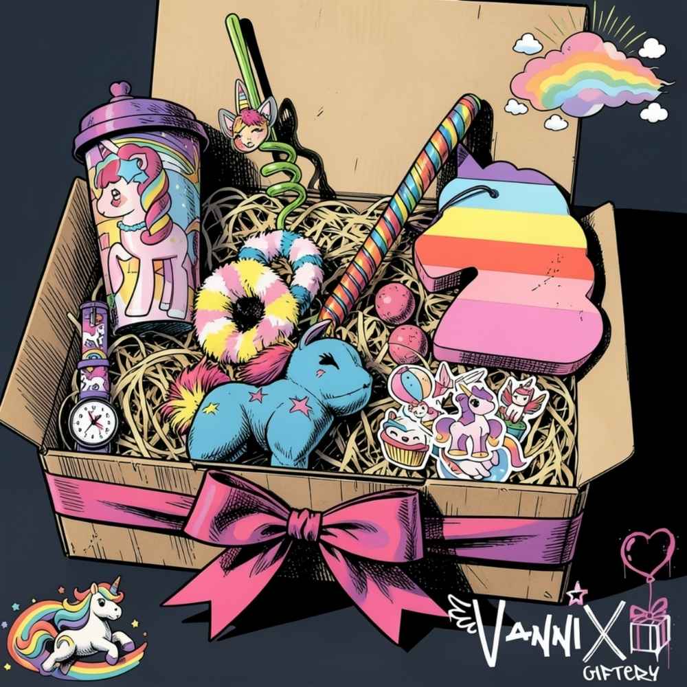 unicornucopia girls gift box vannix giftery animation