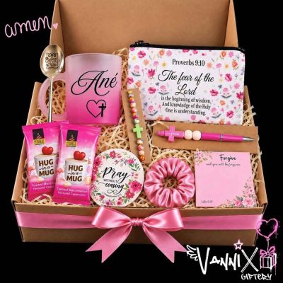 grace and gratitude ladies pink christian gift box