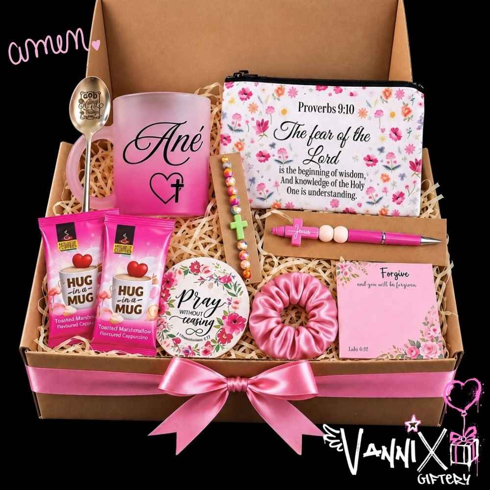 grace and gratitude ladies pink christian gift box