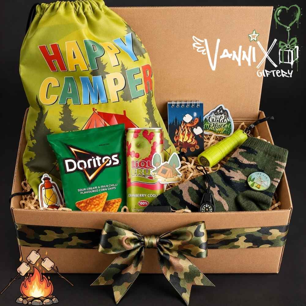 happy camper unisex kids camping giftbox vannix giftery