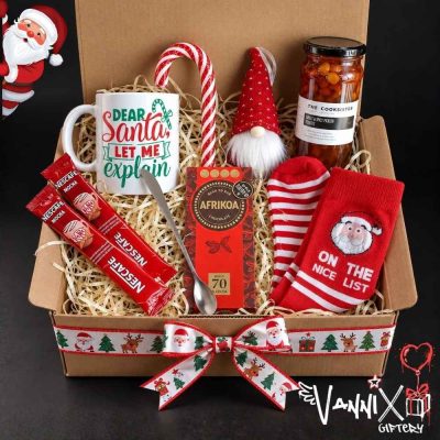mug, mistletoe & munchies christmas gift box vannix giftery