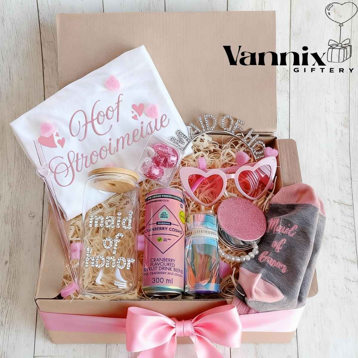 maid of honor gift box bridesmaid vannix giftery