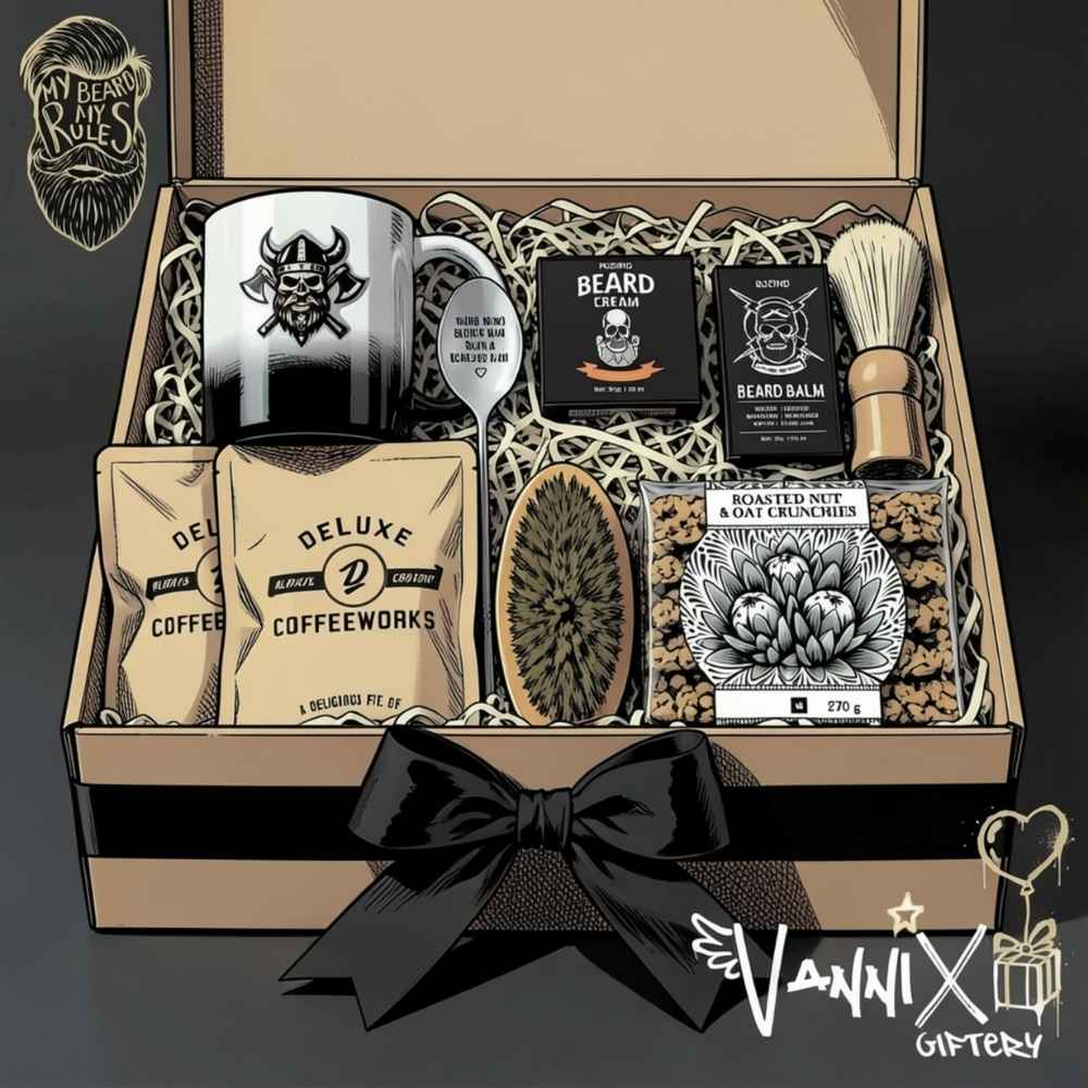 the beard raider mens beard grooming gift box vannix giftery animation